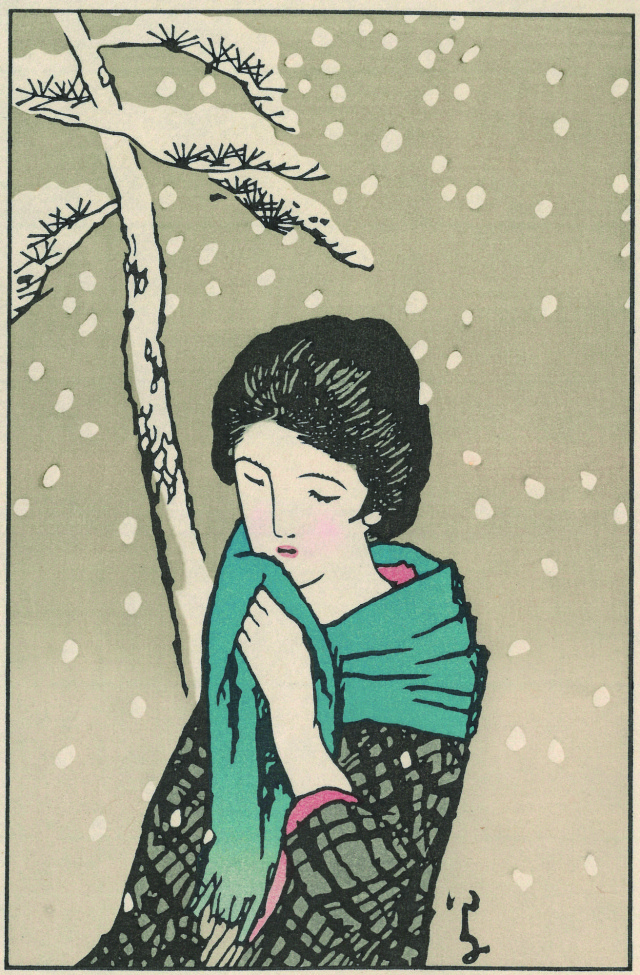 木版画「雪の日」