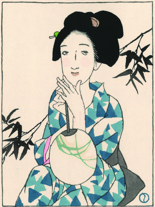 木版画「うちわ」