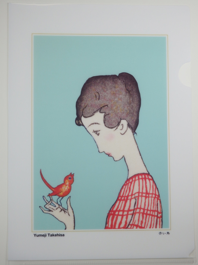 A4クリアファイル 赤い鳥