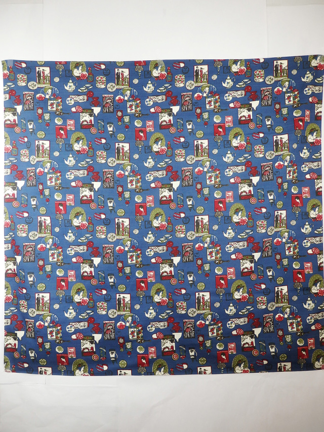 大風呂敷「レトロブルー」