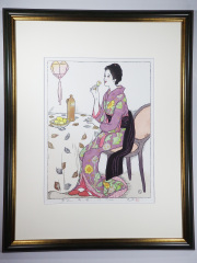 木版画「青い酒」
