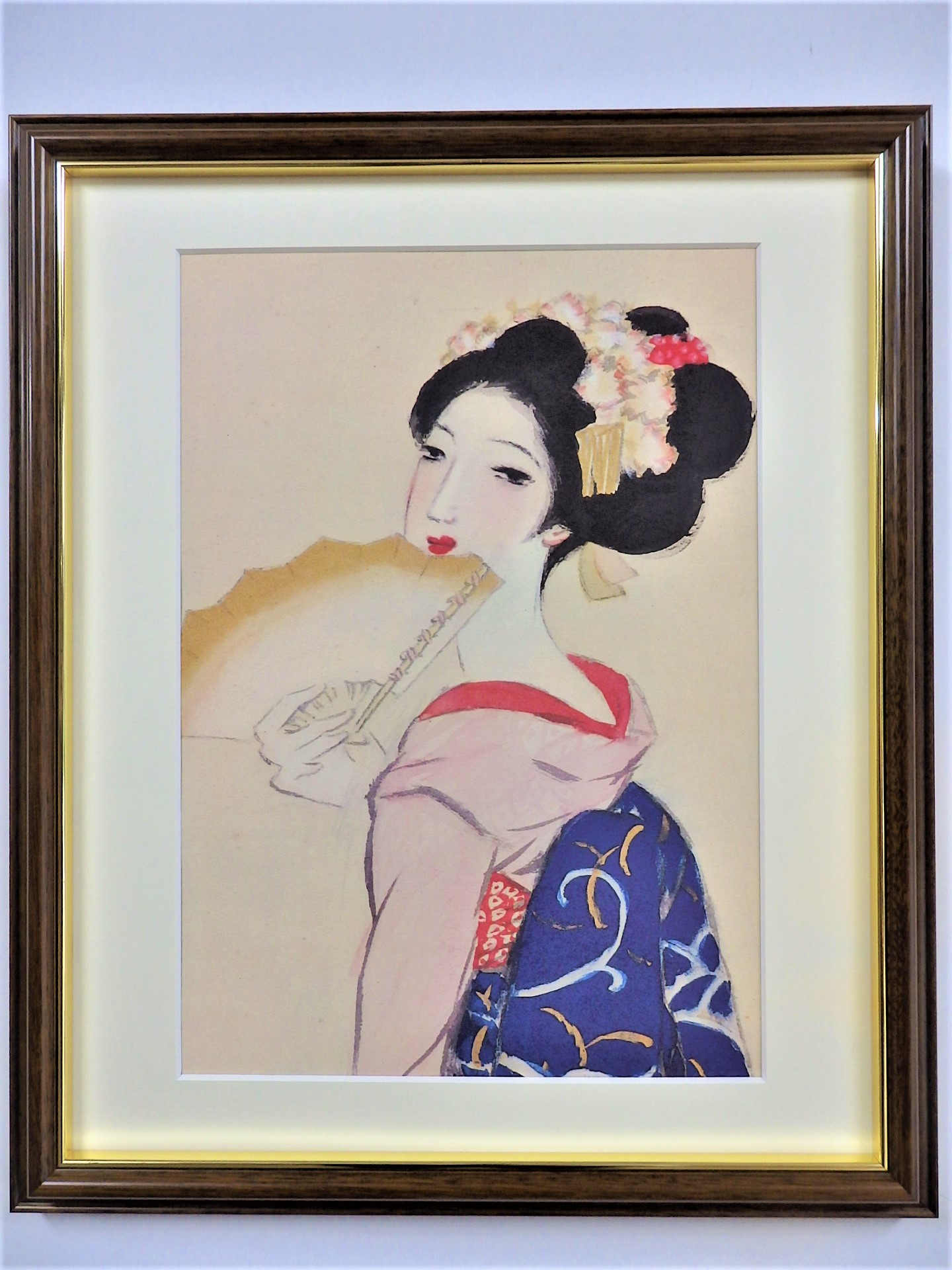 ポスター額「扇を持つ舞妓」
