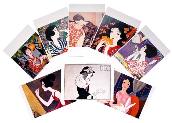 竹久夢二の絵葉書セットは、夢二の代表作を集めたものです。真心こめた