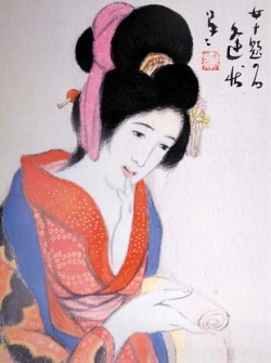 お手軽に夢二の作品があなたのお部屋を飾ります。額縁なしと額縁ありの