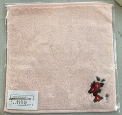 今治タオルハンカチ　玉椿ピンク