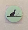 缶ミラー「ねこ（グリーン）」