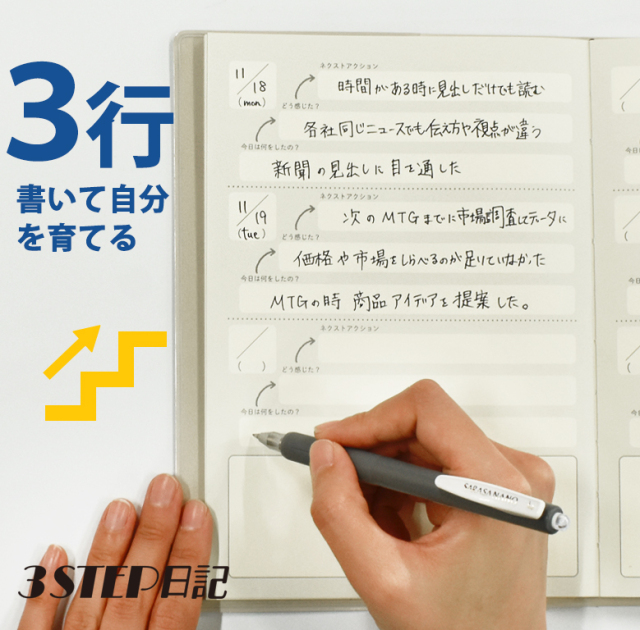 3行書いて自分を育てる ３step日記
