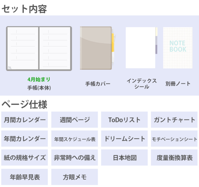 セパレートダイアリー 2026 4月