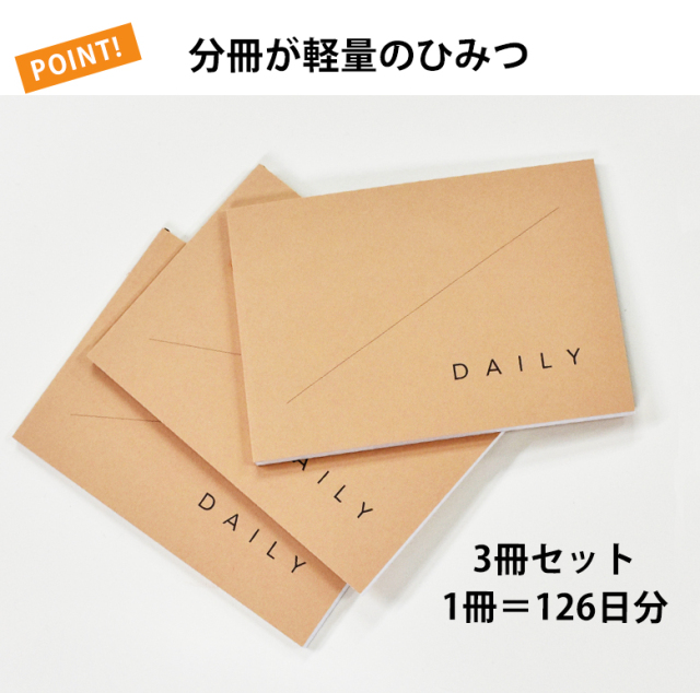 セット販売 すぐに使える 折りたためる手帳tetefu マンスリー デイリー 手帳