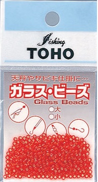 東邦産業　ガラスビーズ赤　大