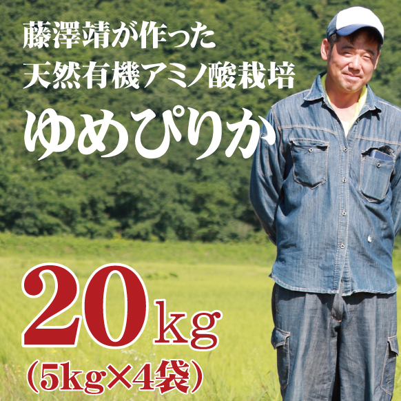 【令和5年産】単品 藤澤さんのゆめぴりか 20kg 北海道銀山産