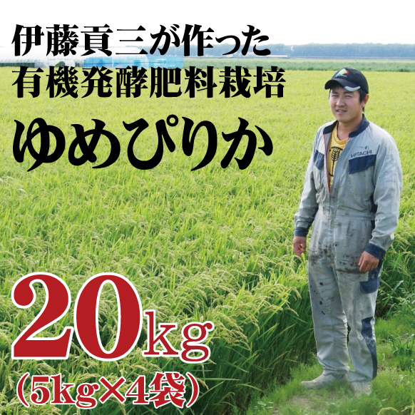 【令和5年産 】単品 伊藤さんのゆめぴりか 20kg 北海道美唄市産