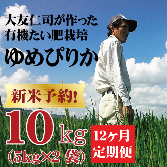 【新米予約】【令和6年産】定期購入 大友さんのゆめぴりか 10kg 12か月 北海道士別市産