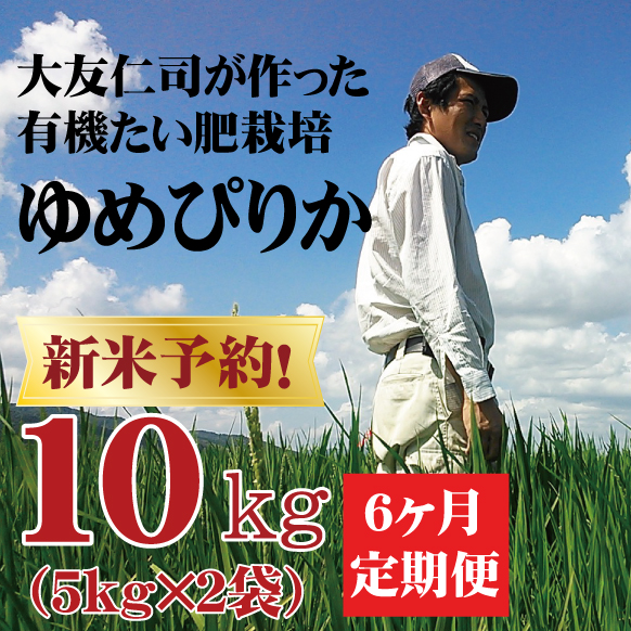 【新米予約】【令和6年産】定期購入 大友さんのゆめぴりか 10kg 6か月 北海道士別市産