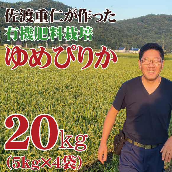 【令和6年産】単品 佐渡さんのゆめぴりか 20kg 北海道芦別市産