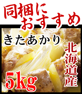 北海道産 きたあかり　5kg　同梱におすすめ！【発送は5営業日以降】