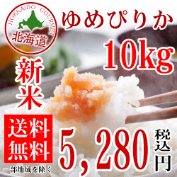 26年産　新米！北海道産　清流　ゆめぴりか　10kg