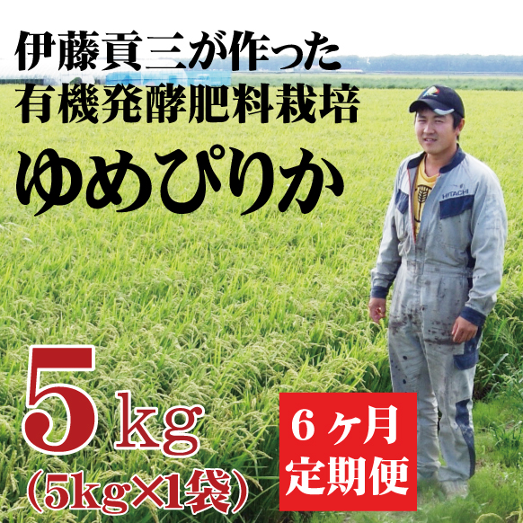 【令和7年産】定期購入 伊藤さんのゆめぴりか 5kg 6か月 北海道美唄市産