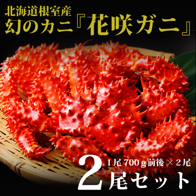 北海道根室産　幻のカニ　花咲蟹　（７００ｇ前後×２尾）