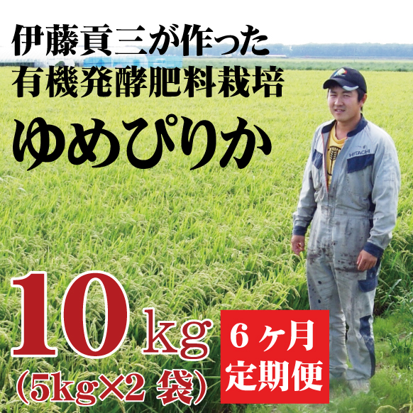 【令和5年産】定期購入 伊藤さんのゆめぴりか 10kg 6か月 北海道美唄市産