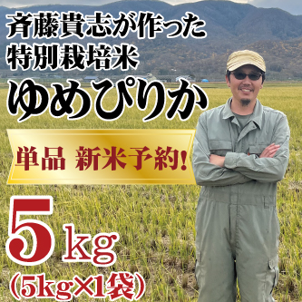 【新米予約】【令和6年産】単品 蘭越産 斎藤さんのゆめぴりか 5kg　北海道蘭越産