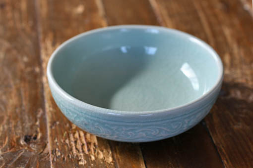 ふらっと浅鉢　オーシャングリーン
