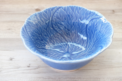 おはなどんぶり　２２ｃｍ　ブルー