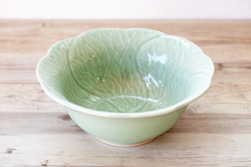おはなどんぶり　２２ｃｍ　ナチュラルグリーン