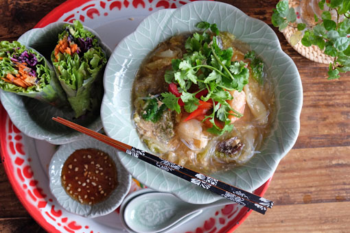 おはなどんぶり　２０ｃｍ　オーシャングリーン