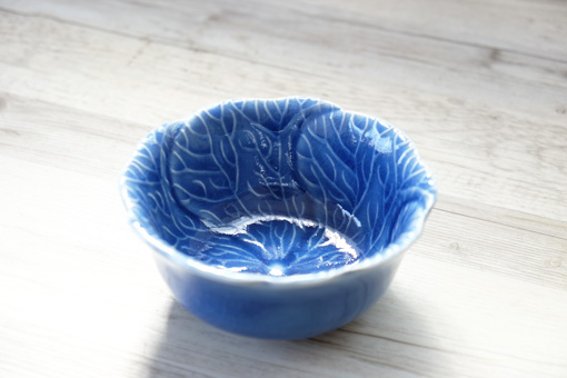 おはなボウル　１２ｃｍ　ブルー