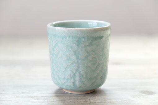湯のみ　中　オーシャングリーン