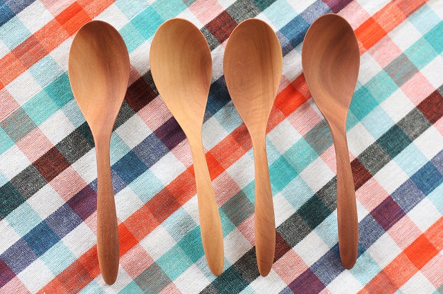 木のスープスプーン　（マットタイプ）