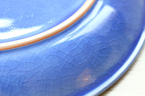 丸皿25cm フラワー ブルー 雑貨とセラドン焼き食器の通販