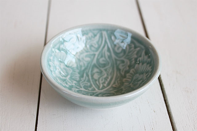 mon♪様 小皿 手塩皿 グリーン 水仙文 10客 mon♪様 小皿 手塩皿