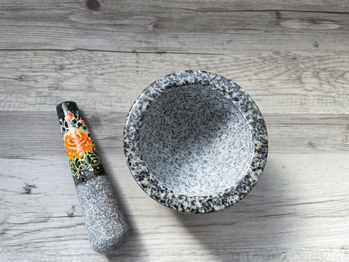 石臼（クロック・ヒン）と石棒（サーク）のセット S 10cm 雑貨と