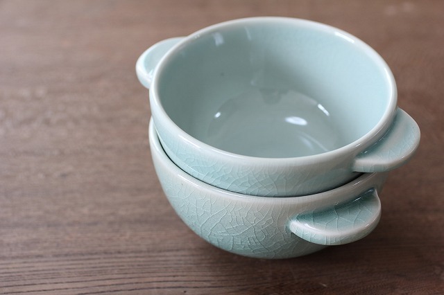 スープカップ プレーン12cm オーシャン 雑貨とセラドン焼き