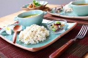 4個セット 新品 未使用 セラドン焼き お皿　スープポッド フタつきスープポット フラワー ナチュラル 雑貨とセラドン焼き