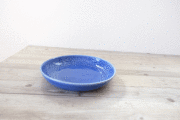丸皿２３　フラワー　ブルー