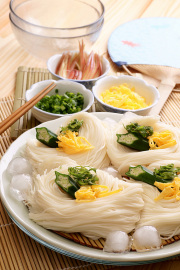 「極細そうめん最高級袋巻」化粧木箱入り40本入り（20本×2段）島原素麺sh-50