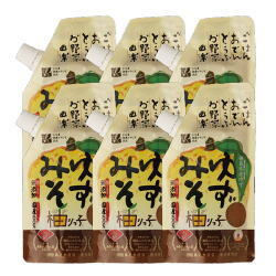 ゆずみそ柚りっ子 120gチューブ×6袋 送料込み 徳島県産農薬不使用ゆず 国産 無添加