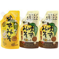 ゆずみそ柚りっ子＆れんこん入りゆずみそ 120gチューブ 3個セット 送料込み 徳島県産農薬不使用ゆず 国産 無添加
