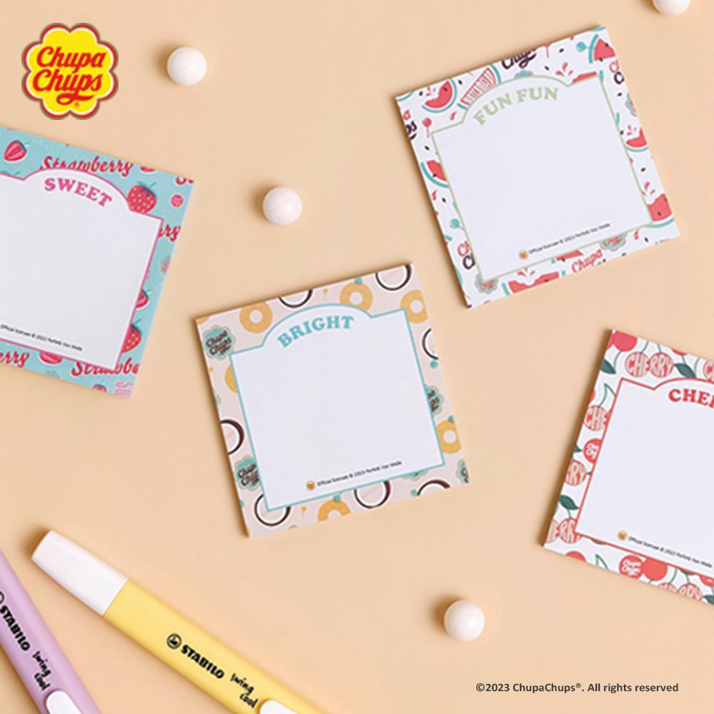 <再入荷なし>  Chup Chups フルーツふせん  4種類 ふせん チュッパチャプス