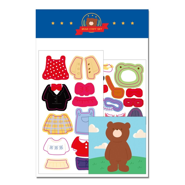 シール   くまさん着せ替え　bear  ステッカー dal