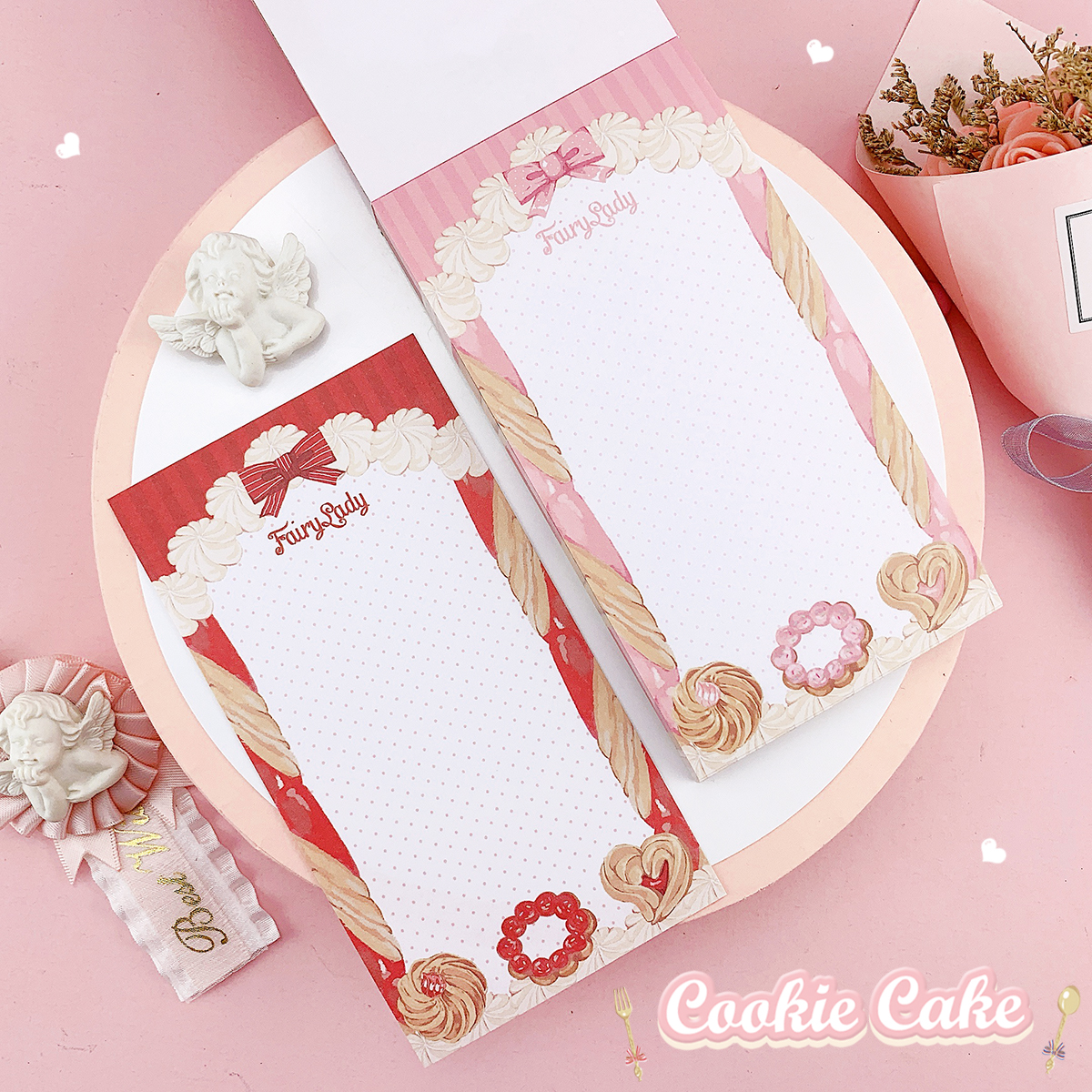 fairy  Cookie Cakeシリーズ全4種類　 メモ帳  型抜きメモ