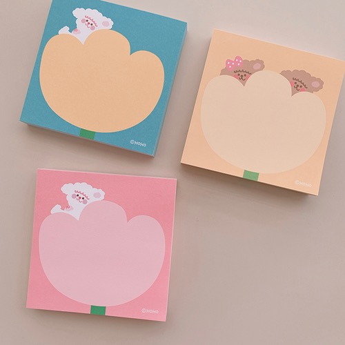 <再入荷なし> hoho 満点ノート　チューリップ　ミニメモ 全4種類　memopad