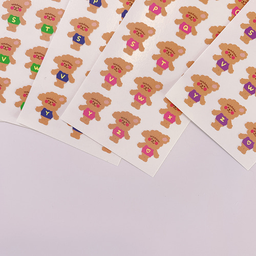 <再入荷なし> hoho  アルファベット　スティッカー 全6種類  sticker シール