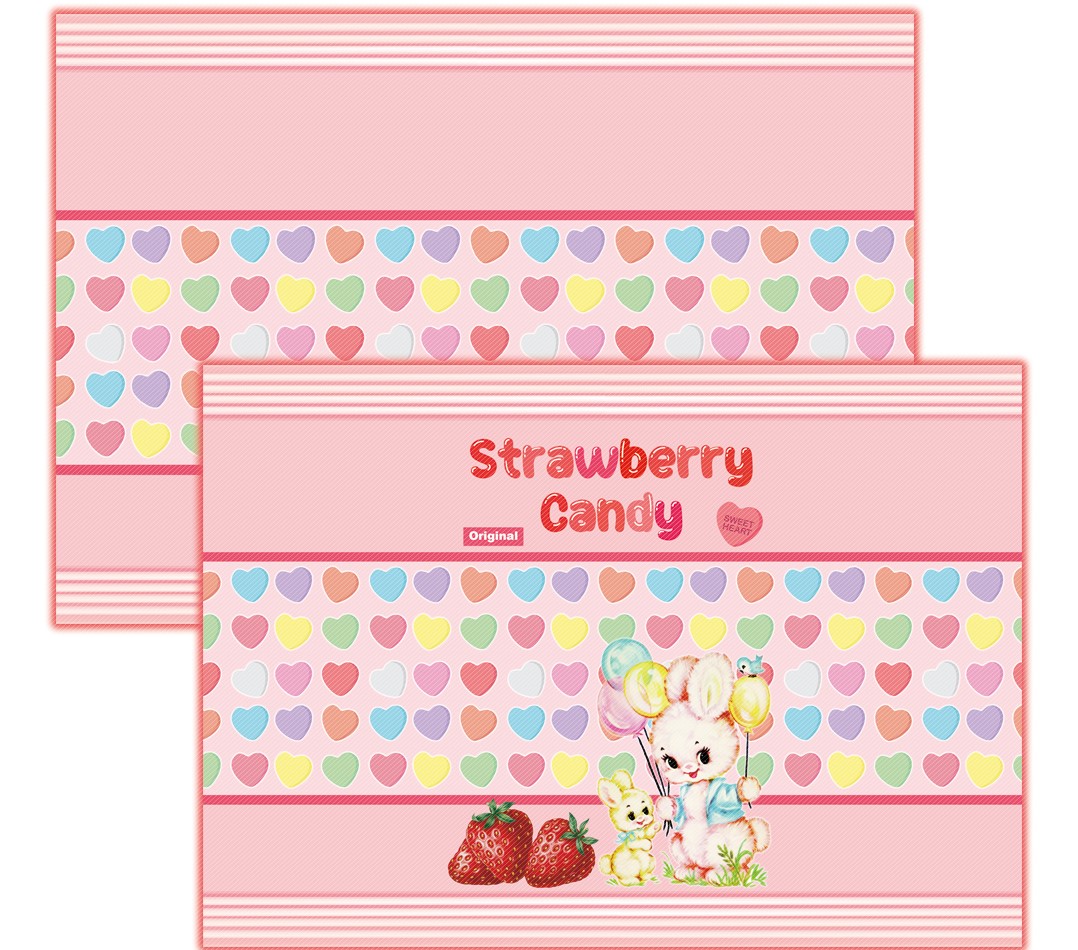 <再入荷なし> ラッピングペーパー  Candy Popシリーズ(strawberry柄)など全7種類　 A4サイズ(5枚・10枚・20枚) hol
