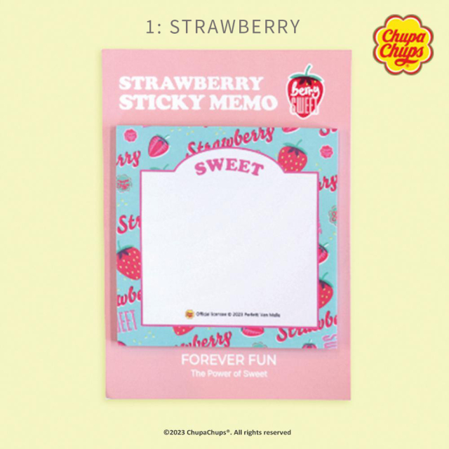 <再入荷なし>  Chup Chups フルーツふせん  4種類 ふせん チュッパチャプス/1: STRAWBERRY