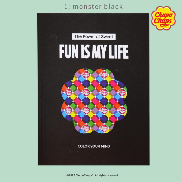 <再入荷なし>  Chup Chups いつもノート  4種類 ノート チュッパチャプス/1: monster black