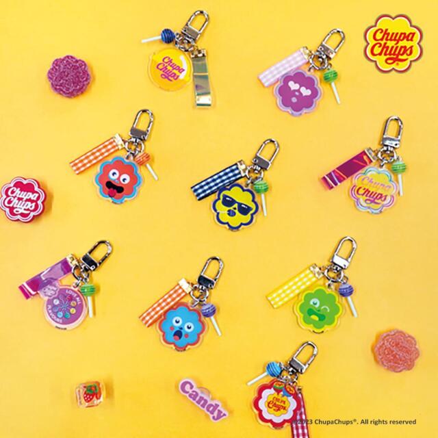 <再入荷なし>  Chup Chups アクリルキーリング 8種類　airpodsキーホルダー チュッパチャプス/3: CANDY